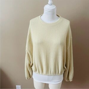 OAK + FORT 💛 Cozy  Bubble Top – Size Large